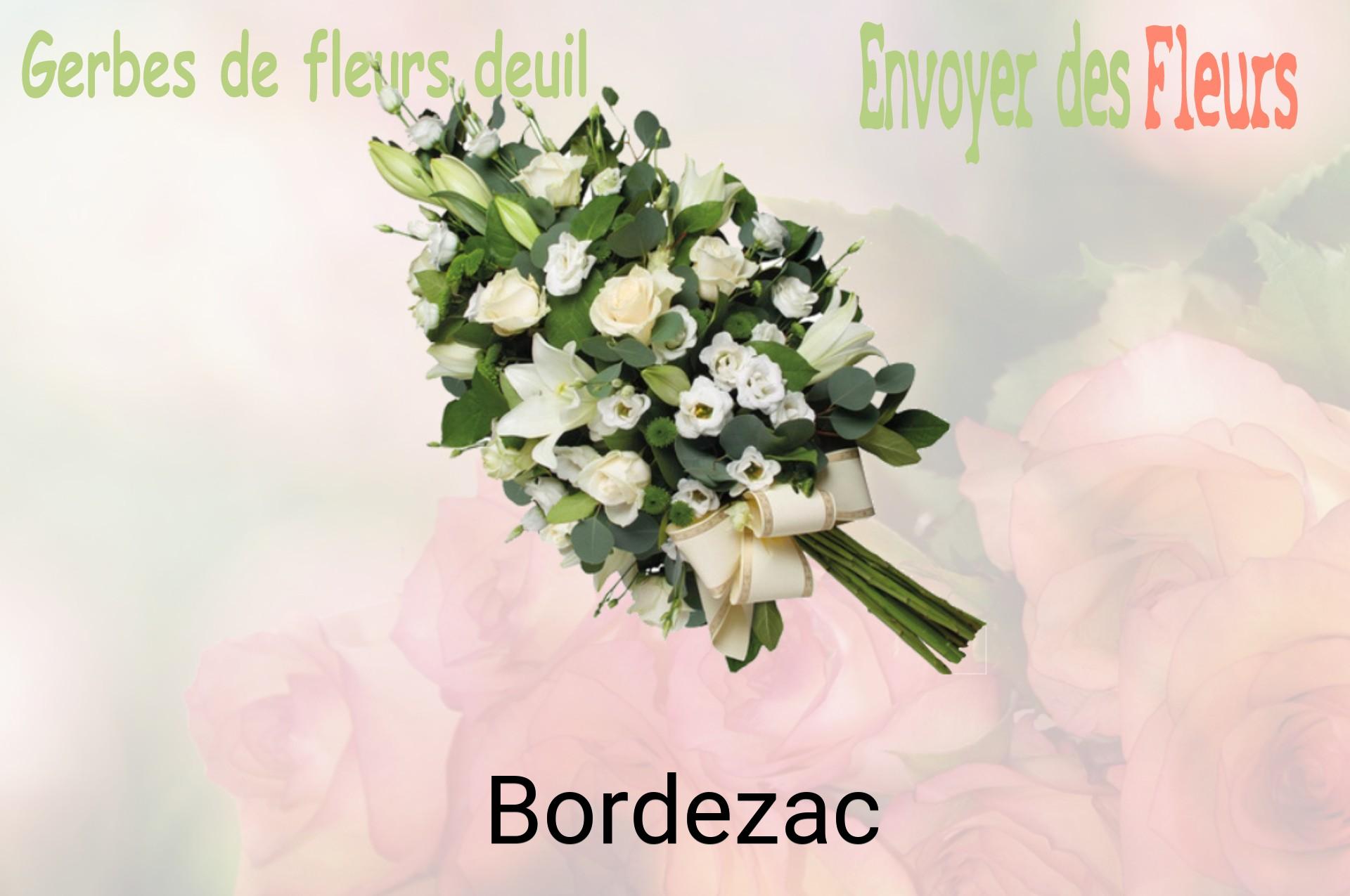 Gerbe de fleurs de deuil livrée à Bordezac